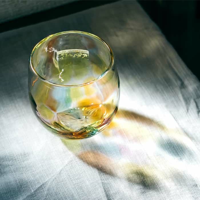 肥前びーどろ（ひぜんびーどろ）】 虹色しずく型グラス/佐賀県