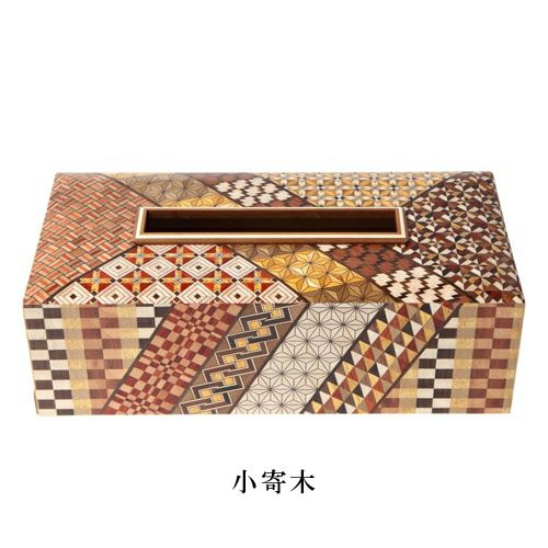 露木木工所（ツユキモッコウジョ）】ティッシュボックス（寄木細工