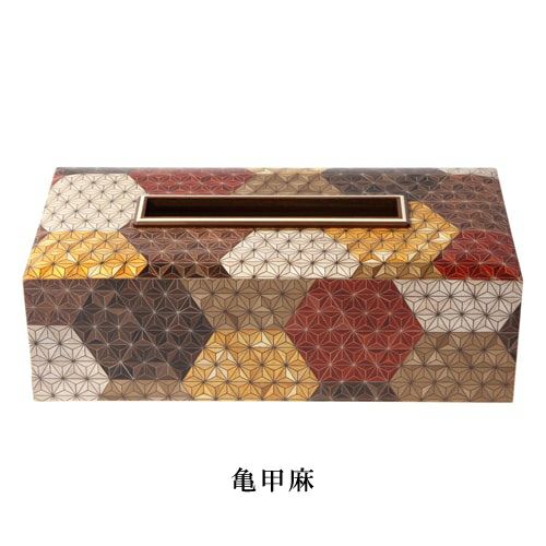 露木木工所（ツユキモッコウジョ）】ティッシュボックス（寄木細工