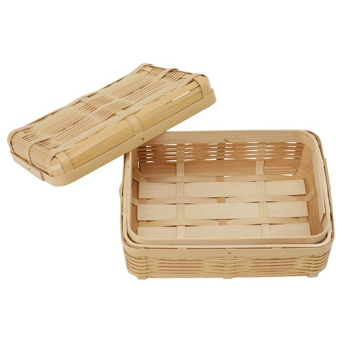 創作竹芸とみなが】白竹サンドイッチかご/鹿児島県 | ロカルコストア