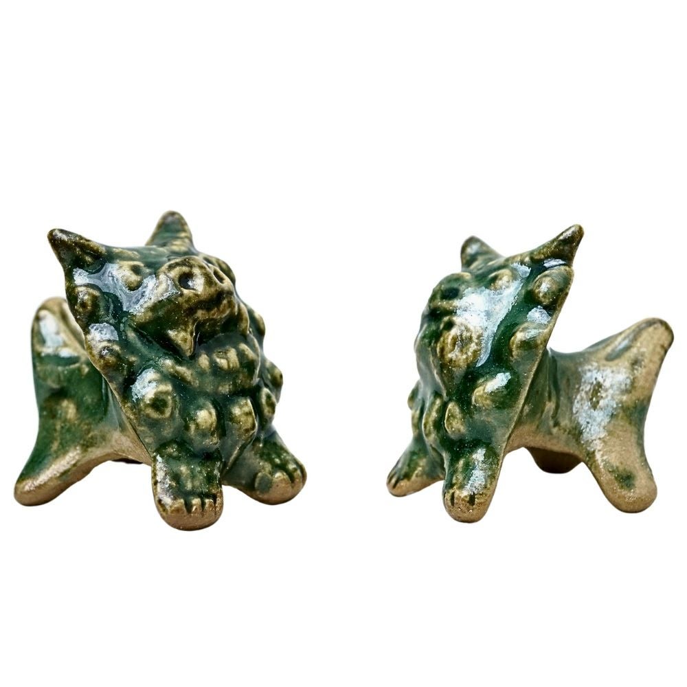 沖縄県/MITSUOシーサー美術館】開運シーサー箸置/オス・メスペアセット