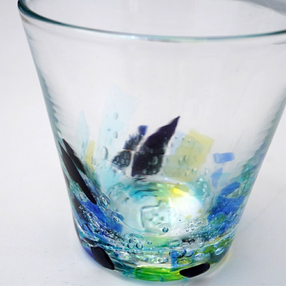 沖縄県/RYUKYU GLASS WORKS 海風】アクアリーフ広口小 | ロカルコストア