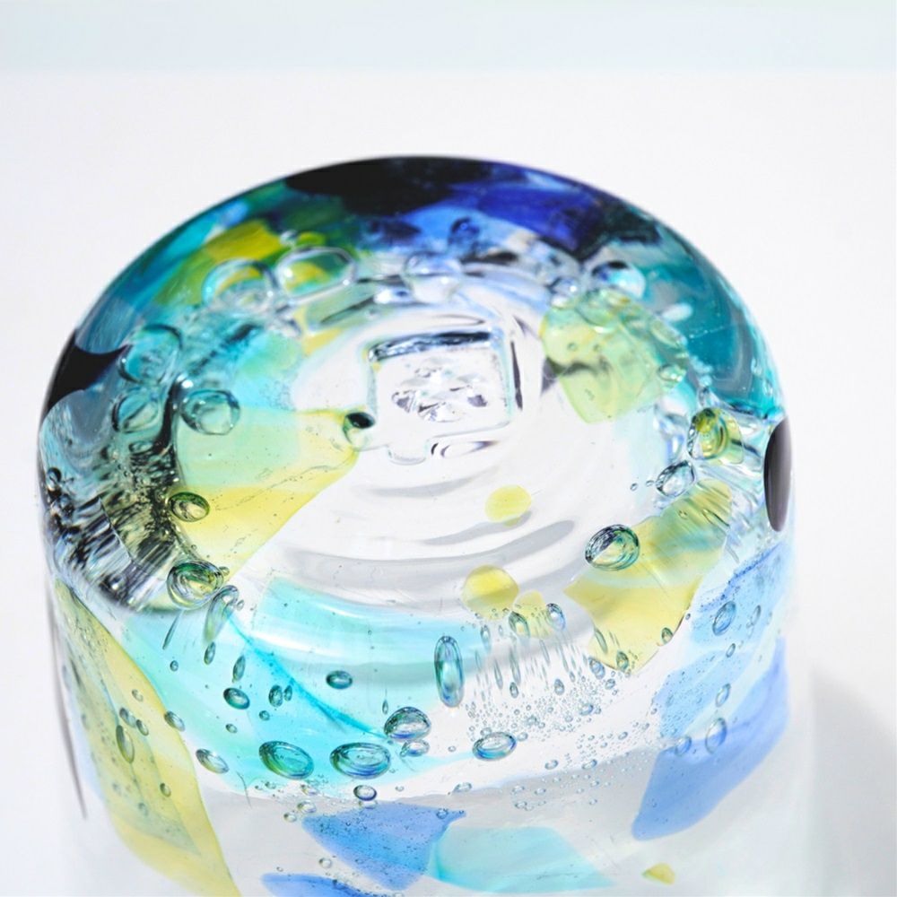 沖縄県/RYUKYU GLASS WORKS 海風】アクアリーフ広口小 | ロカルコストア