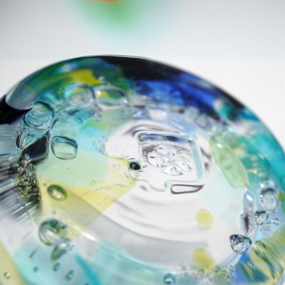 沖縄県/RYUKYU GLASS WORKS 海風】アクアリーフ広口小 | ロカルコストア