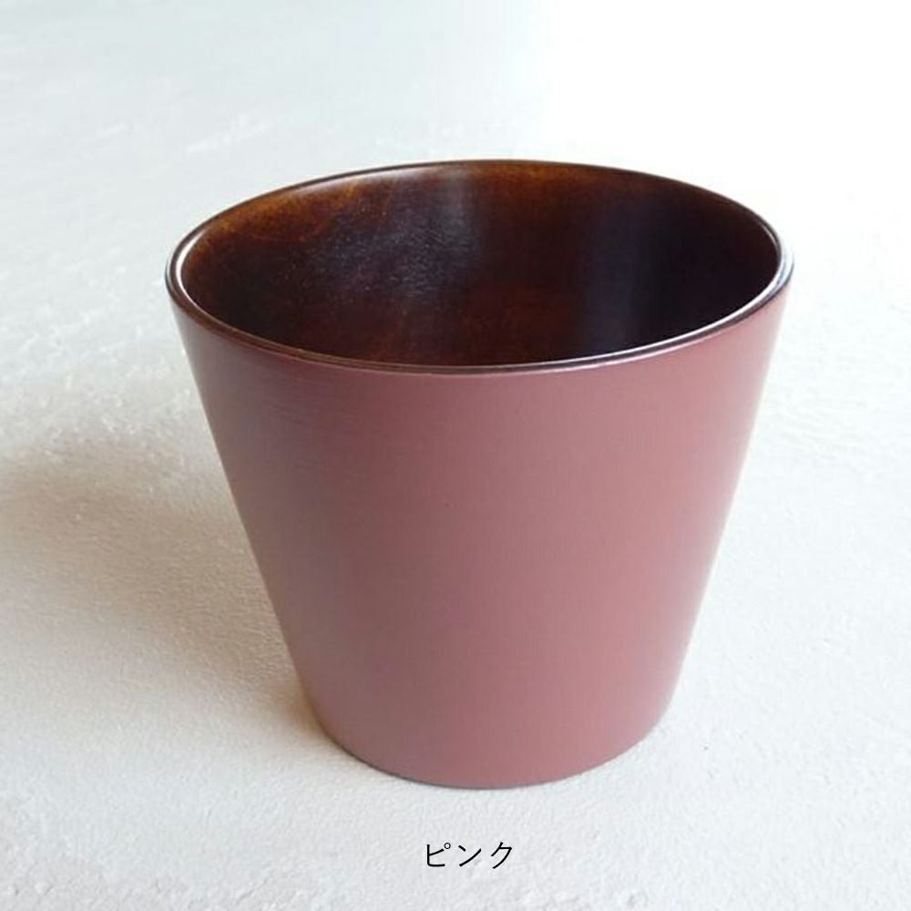 川口屋漆器店/87.5】フリーカップ レッド/ピンク/オレンジ/イエロー