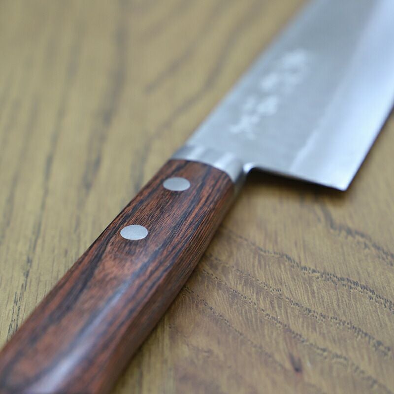 京都活具】三徳包丁16.5cm/モリブデン3層/モリブデンダマスカス17層鋼